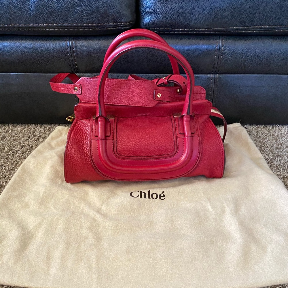 Chloè Everston Red Leather Satchel